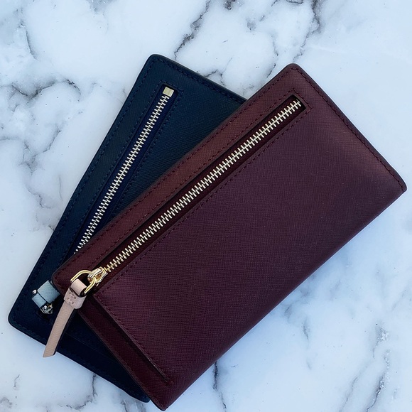 Kate Spade Bifold Wallet Black Floral pink - Picture 3 of 8